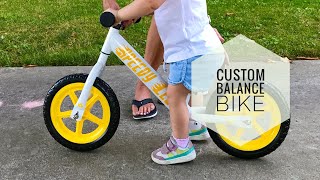 I made a custom balance bike for a 2-year-old :)