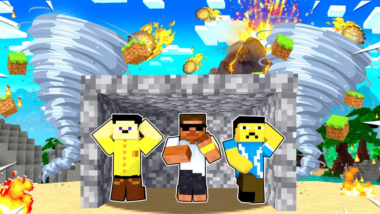 We Created Bunker to Survive Natural Disasters 😱 in Minecraft !!!