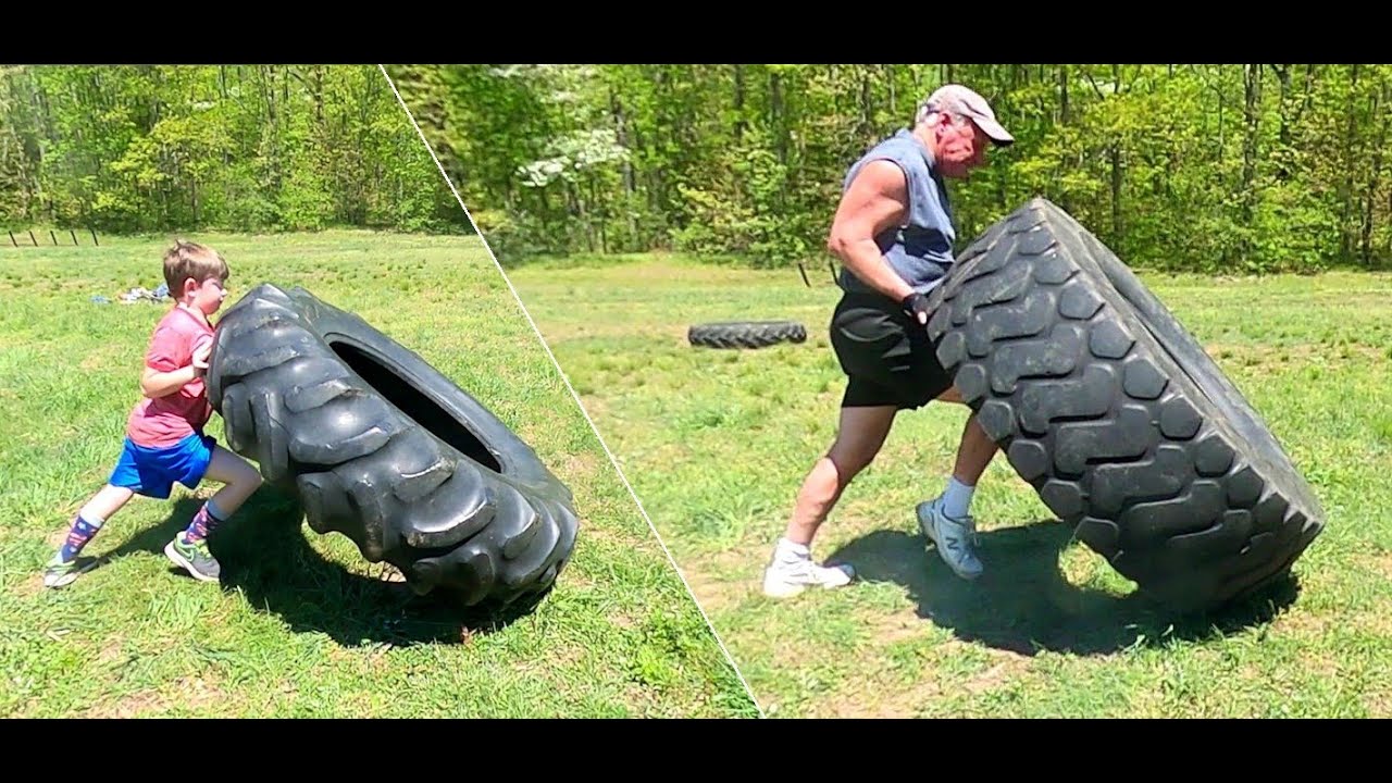 TIRE WORKOUT FOR ALL AGES (louder audio) - YouTube