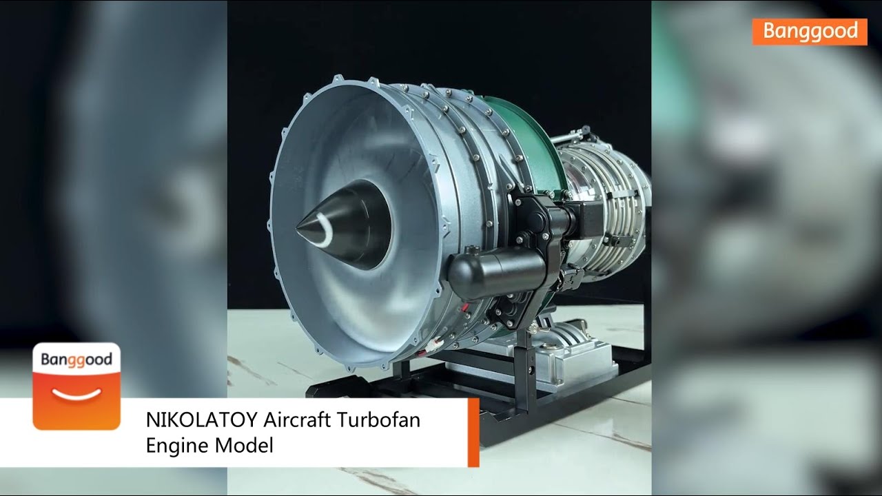 NIKOLATOY Metal Aircraft Turbofan Engine Model - Shop on Banggood - YouTube