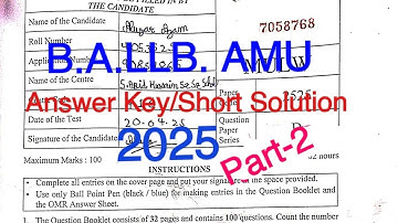 AMU BALLB Entrance Exam 2025 Answer Key Shortest, Fastest,& most Accurate Answers with tips tricks &