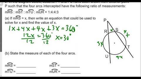 Tangents and Secants in a Circle Lesson 21 HW Review Part 2