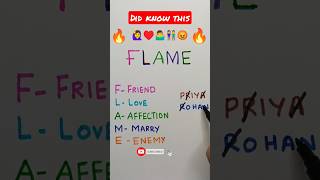 "Flames" 🔥🔥🔥| flames game| flames #shorts #shortvideo #game #flames #howtoplay screenshot 3