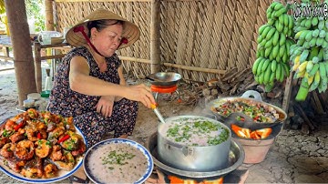 Cá Lóc Kho Quẹt Tóp Mỡ, Canh Chuối Dừa | Bữa Cơm Quê Mẹ Nấu Làm Con Nhớ Nhà || Home cooked rice