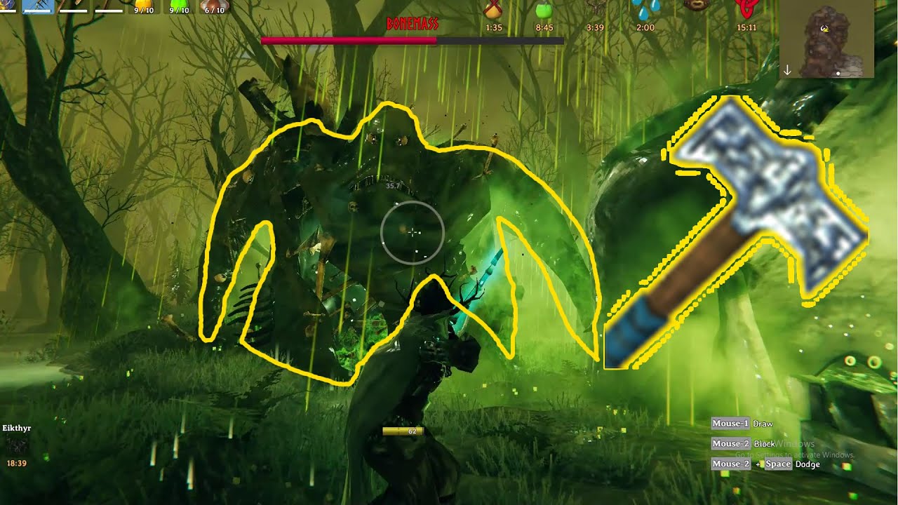 Valheim: Bonemass vs Frostner Full Fight