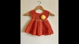 how to crochet baby dress /frock /tutorial