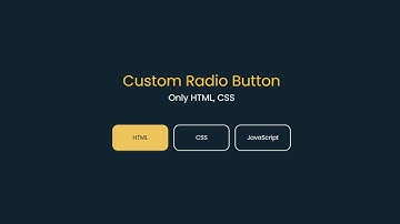 Custom Radio Button CSS Only #html #htmlcss #radio #radiobutton