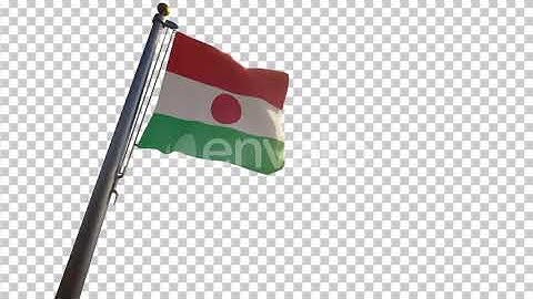 Niger Flag on a Flagpole with Alpha-Channel | Motion Graphics - Envato elements