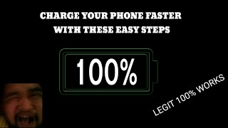 WATCH TILL THE END!! How to charge your phone faster (100% legit works in any device)