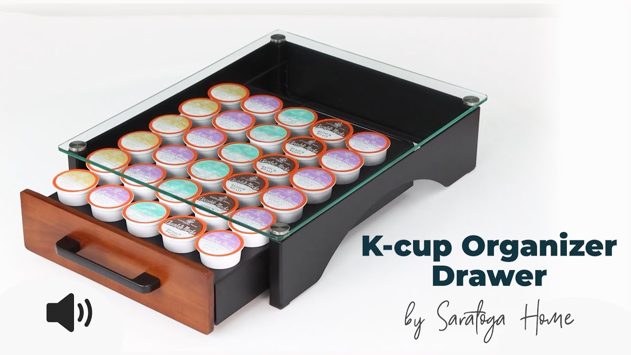 Keurig K-cup Holder - K-Cup Organizer Drawer, Holds 30 Pods - Saratoga Home