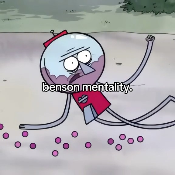“& then I’ll be all like ” #benson #regularshow #animated #cartoon