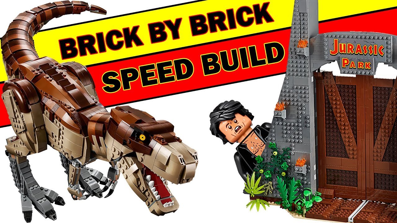 LEGO T. Rex Rampage Speed Build - Jurassic Park Set 75936 - YouTube