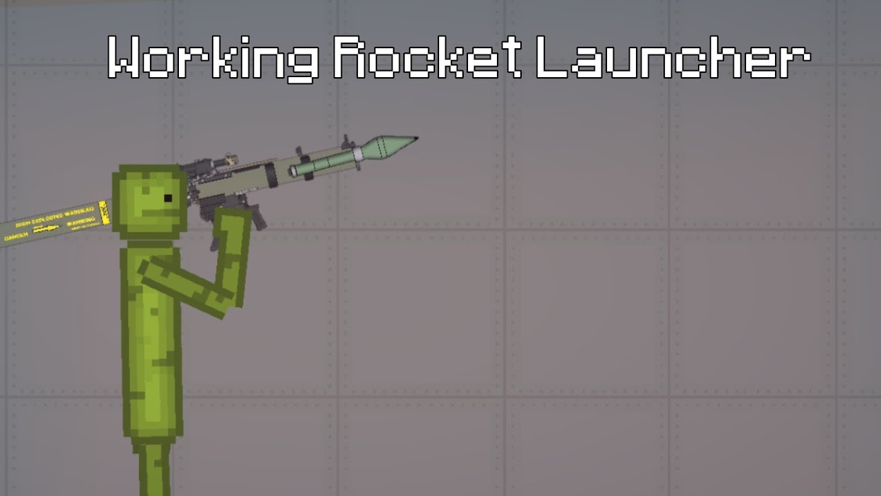 Working Rocket Launcher Melon Playground Mod Made by Me YouTube