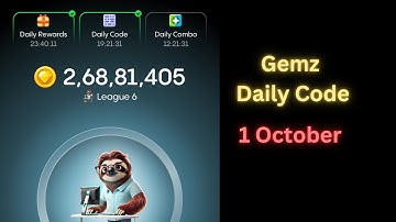 Gemz Daily Cipher & Combo 1 October | Gemz Daily Code | Gemz Daily Combo 1 October |Gemz Cipher