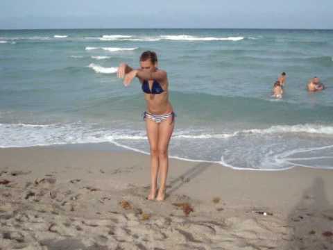 Gymnastics on the beach