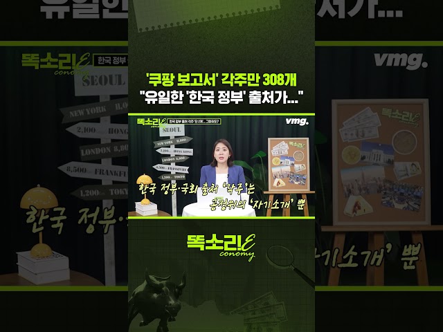 '쿠팡 보고서' 각주만 308개 "유일한 '한국 정부' 출처가..." / 똑소리E / 비디오머그 #shorts