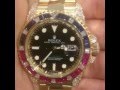 Rolex 18k Yellow Gold Sapphire Ruby & Diamond Set GMT-Master II B&P 116758SARU