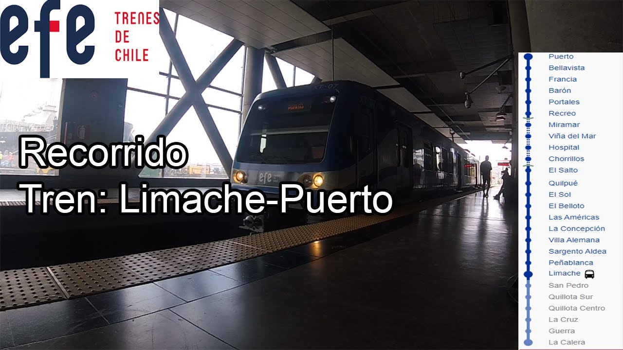 Tren Limache-Puerto - #TrenEFECentral🇨🇱 - Recorrido