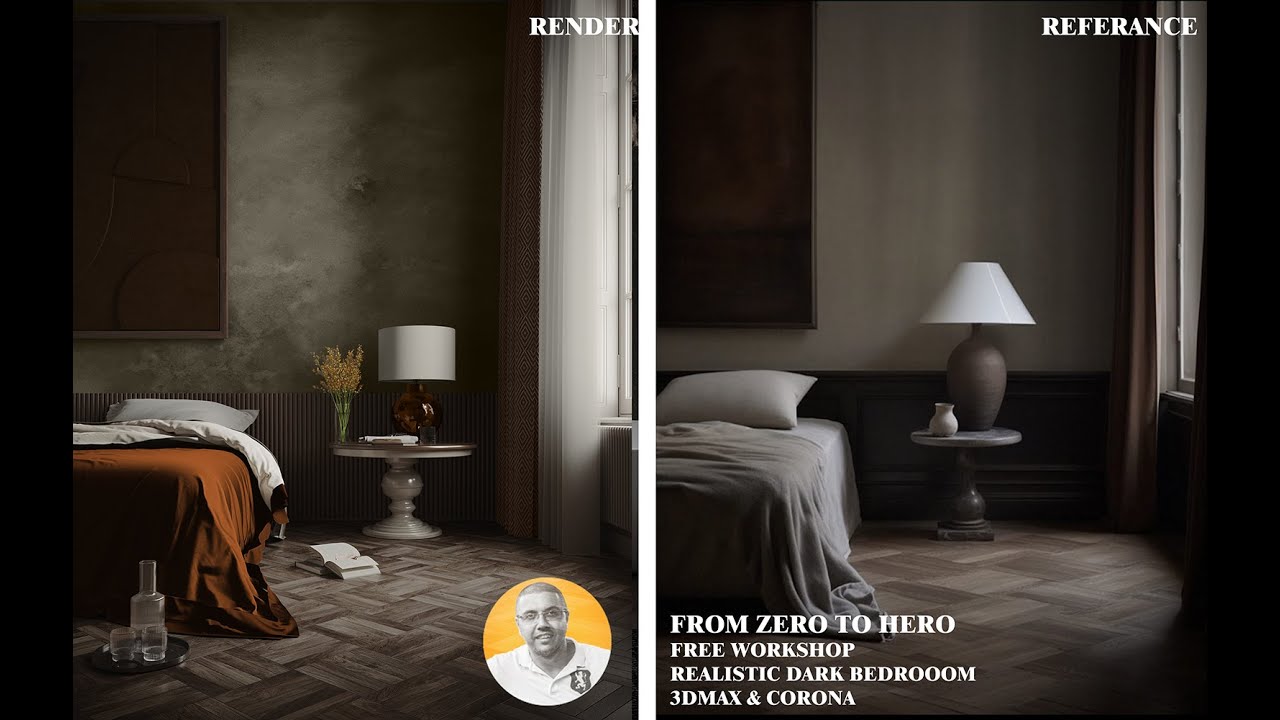 From Zero To Hero How To Create Realistic DARK BEDROOM / Render 3Ds MAX ...