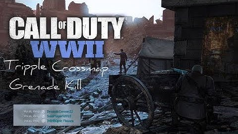 Call of Duty WWII ( Cross map tripple grenade kill ) I was shocked