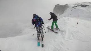 Kirkwood Skiing Mom and Daughter Rip the Wall