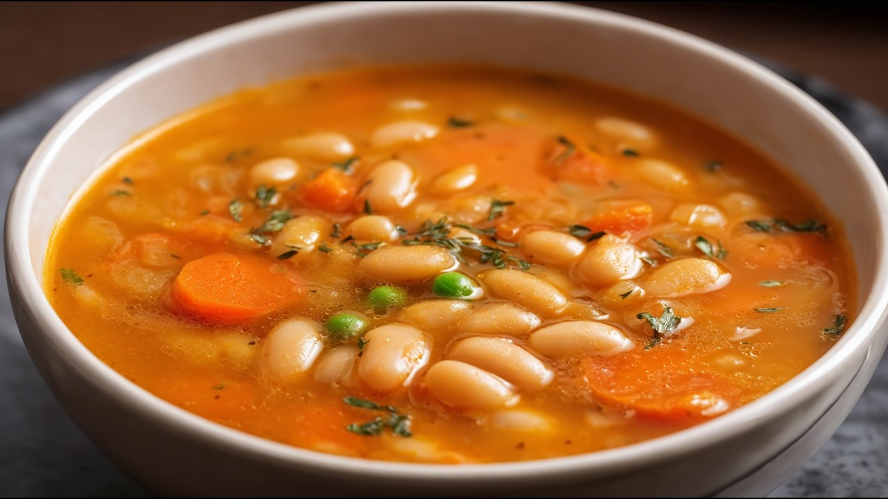 Я готовлю этот суп из бобов 3 раза в неделю! Исцеляющий суп из белых бобов за 15 минут ⏱️