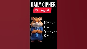 19 August hamster kombat daily cipher combo || daily cipher hamster kombat today || 5 million coins