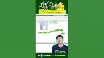 EP9 ฟังก์ชัน SUMIF หาผลรวม *Wilcard*#excel #excelวัยทำงาน