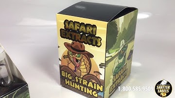 Full color custom display 12 pack for 1g or 0.5g Vape Tank Holder Box by Shatter Labels