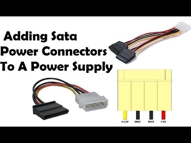 Modifying a Molex to SATA Power and Adding Sata Power Connectors To A Power Supply - YouTube Molex 4 Pin Diagram YouTube