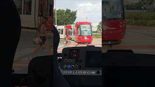 Lightrail rear cab view 🚉 #shorts #lightrail #parramatta #australia #transport