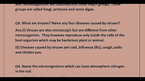 Microorganism : Friend and Foe | Extra Q & A | Class 8 | Chapter 2 | Science | Question and Answers