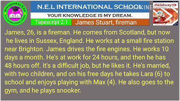 New Headway Elementary fifth edition Tapescript 2.1