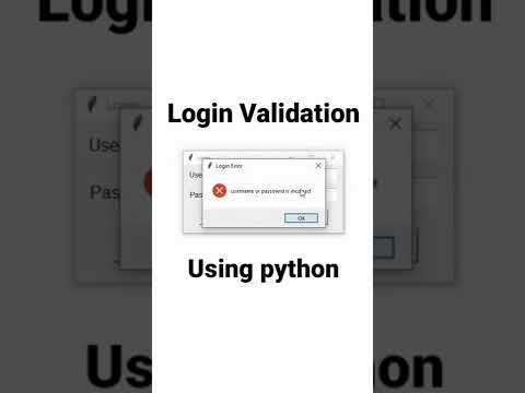 Login Validation using tkinter Python