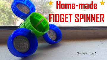 How to make a easy DIY Fidget spinner (without bearings) - bottle caps