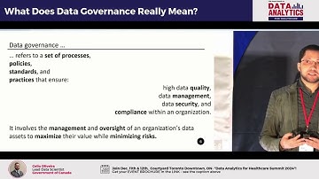 Celio Oliveira: What Does Data Governance Really Mean? | DATA ANALYTICS FOR HEALTHCARE