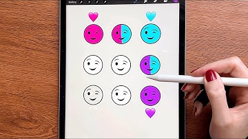 Digital Emoji Color Mixing in Procreate: Viewer Requests #colormixing #procreate #emojimix