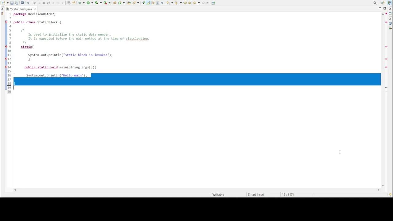 Java Program: The Use Of Static Block In Java #75dayshardchallenge 47/ ...