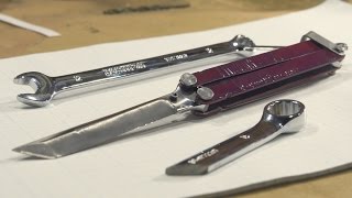 How to Make a Balisong / Butterfly knife from a Wrench (NO FORGE METHOD)