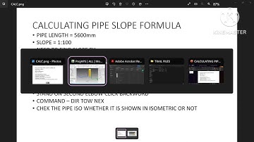 HOW TO CREATE PIPE SLOPE IN E3D / PDMS