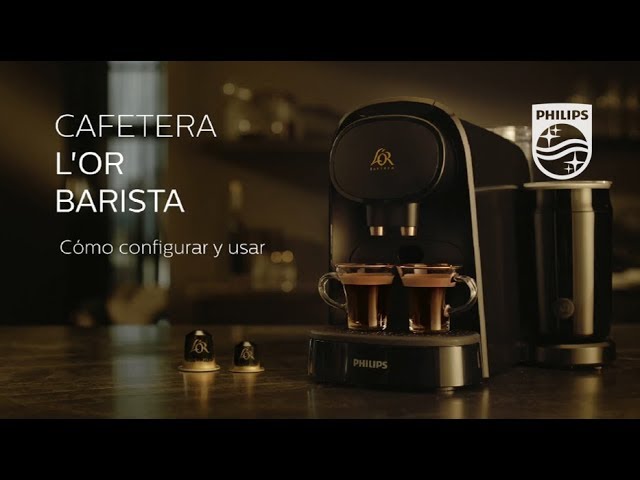 Cafetera de cápsulas philips l'or barista lm8012/00/ crema/ compatible  cápsulas nespresso y l'or