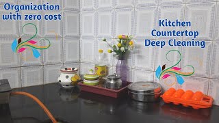 கிச்சன் எப்பவும் அழகா வச்சுக்கணுமா/Kitchen Countertop Deep Cleaning Tips/Kitchen Organization Ideas