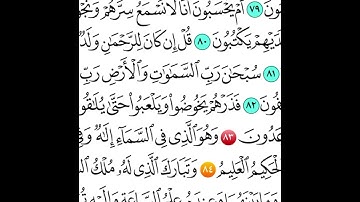 سورة الزخرف من 84 الئ 89