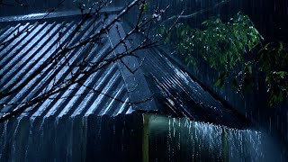 Beat Stress Within 5 Minutes to Deep Sleep with Heavy Rain & Thunder Sounds on a Tin Roof at Night