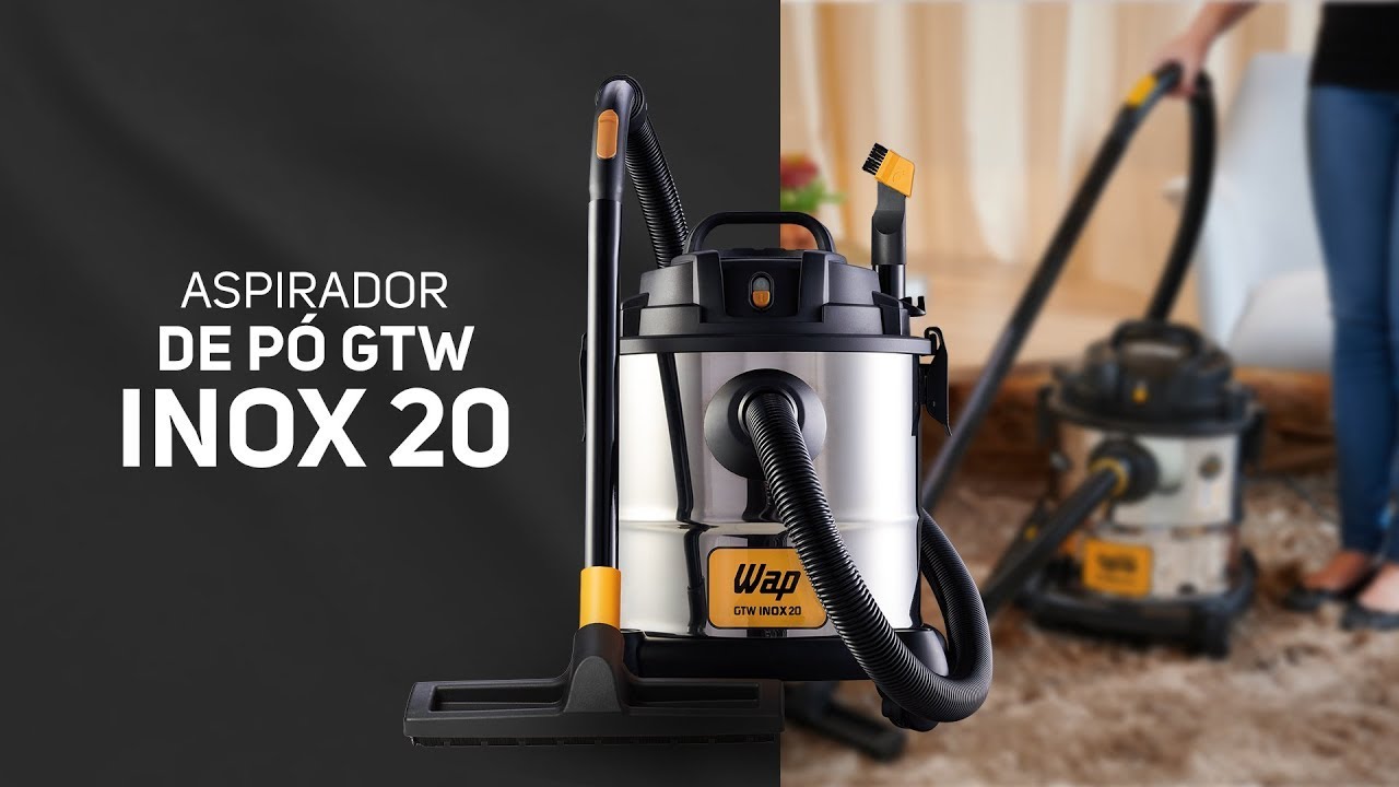 Aspirador de Pó e Líquidos WAP GTW Inox 20 127V 1600W Função