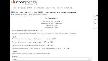 Problem D: Fast Search | Codeforces EDU Section | Binary Search | Step 1 | Explanation (arabic)