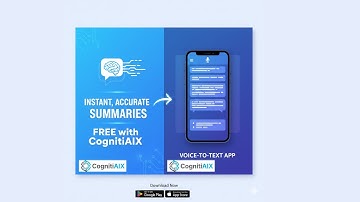 Get Instant Free Summaries with CognitiAIX | AI Voice to Text App