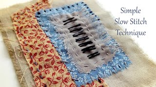 How I Slow Stitch Using Randomly Selected Fabric Scraps And Threads - Intuitive Hand Stitching