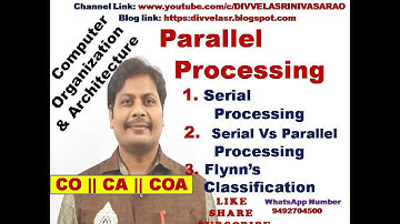 Introduction to Parallel Processing || Serial vs Parallel Processing || Flynn