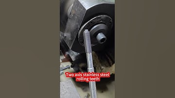 Two axis stainless steel rolling teeth#thread#threadrollingmachine#knurlingmachine